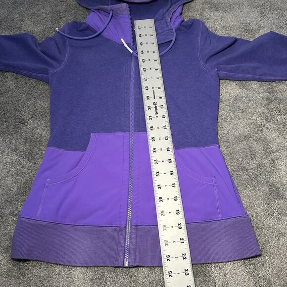 LULULEMON Voyage Hoodie Full Zip Womens Size 4 Power Purple Running Hiking Dance - Picture 12 of 13